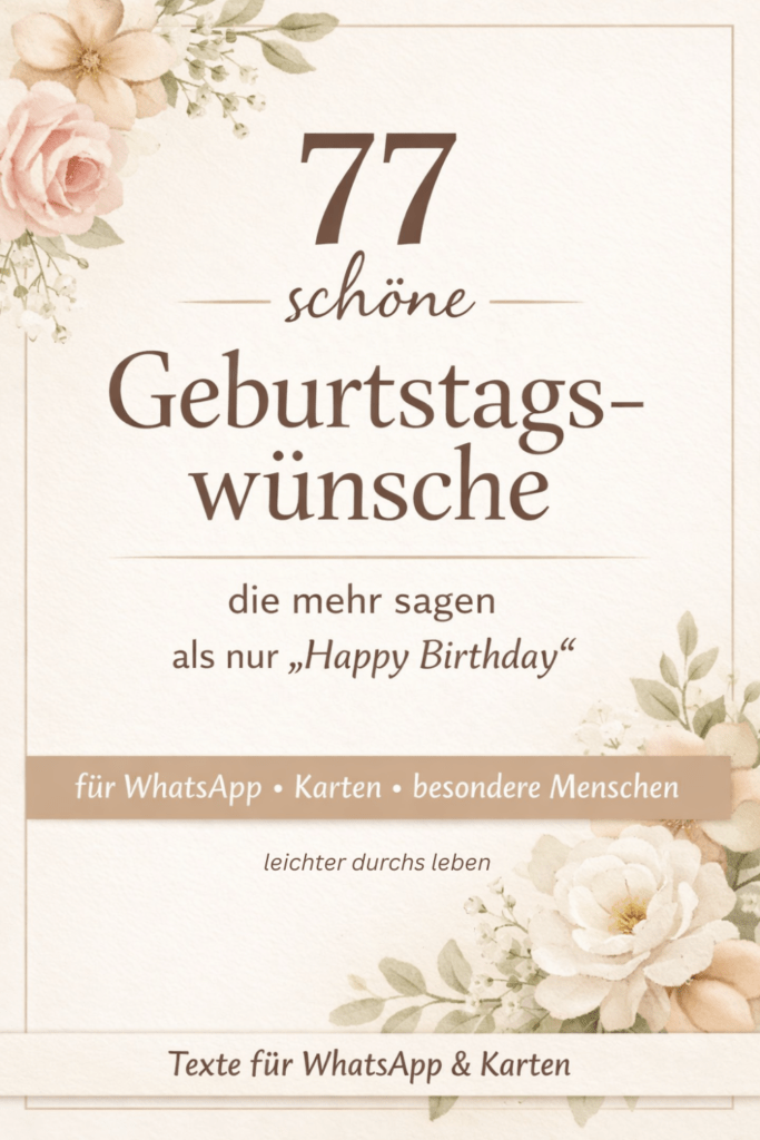 Glückwünsche zum Geburtstag