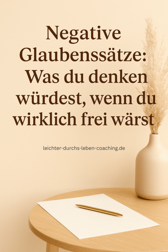Negative Glaubenssätze loswerden