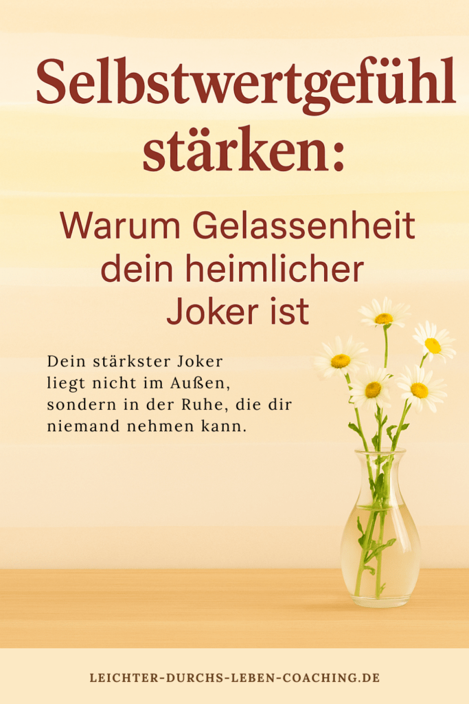 Mit Gelassenheit stärkst du dein Selbstwertgefühl